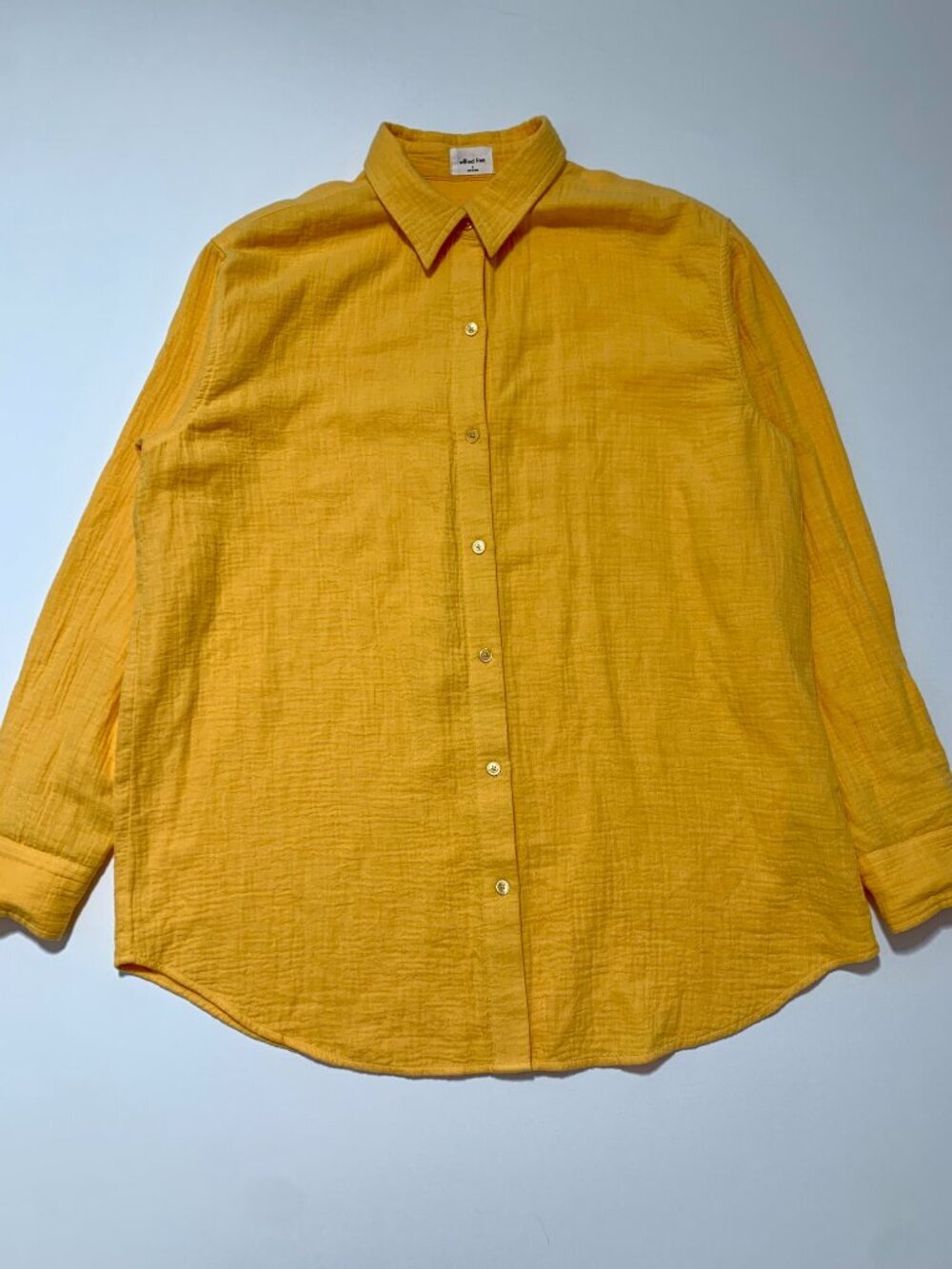 Wilfred Free Organic Cotton Blouse in Yellow Size S oversized - Picture 2 of 9